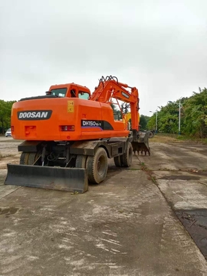 Excavadora Doosan DH150W-7 de Japón Horas de trabajo bajas y cilindro hidráulico Liyuan