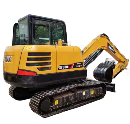 Excavadora original SANY 55C de pintura con motor EPA y capacidad de cubo de 0,35 m3