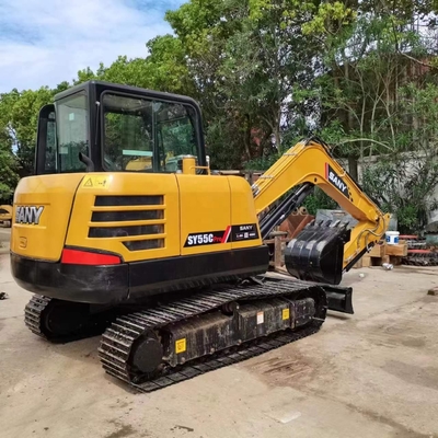 Excavadora original SANY 55C de pintura con motor EPA y capacidad de cubo de 0,35 m3