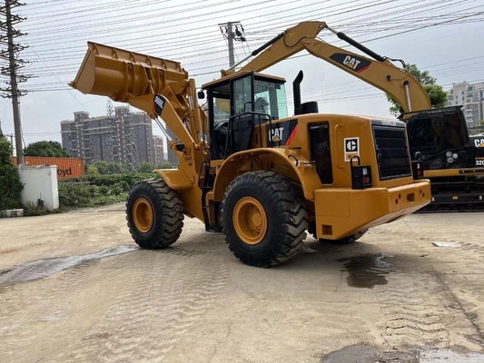 Cargador de ruedas usado CAT966L con motor Cummins y horas de trabajo bajas