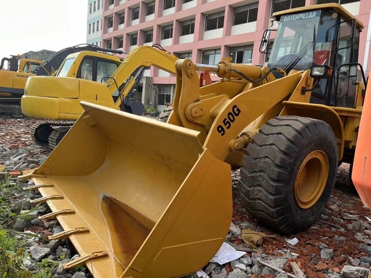 Cargador de ruedas amarillo CAT950G con carga nominal de 9 toneladas