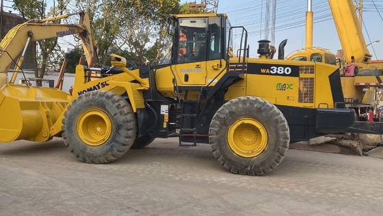 En buen estado de segunda mano Komatsu WA380 Cargador usado Excavadora Color original Cargador de pago