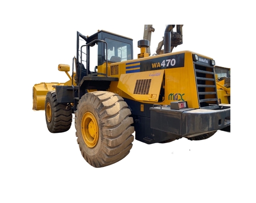 Cargador frontal Komatsu WA470 Cargador de ruedas para obras de construcción Usado carga nominal de 7TON