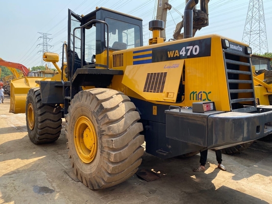 Cargador frontal Komatsu WA470 Cargador de ruedas para obras de construcción Usado carga nominal de 7TON
