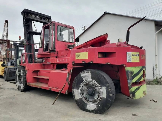 Camión de montacargas usado de 25 toneladas Mitsubishi FD250 con motor CAT y bomba hidráulica Nabtesco