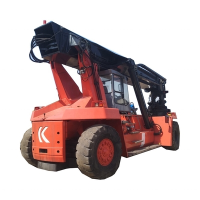 90% Kalmar Reach Stacker DRD450 grúa de torre 45 toneladas contenedor manipulador telescópico