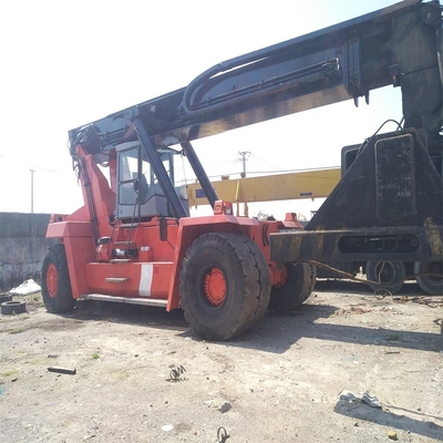 90% Kalmar Reach Stacker DRD450 grúa de torre 45 toneladas contenedor manipulador telescópico