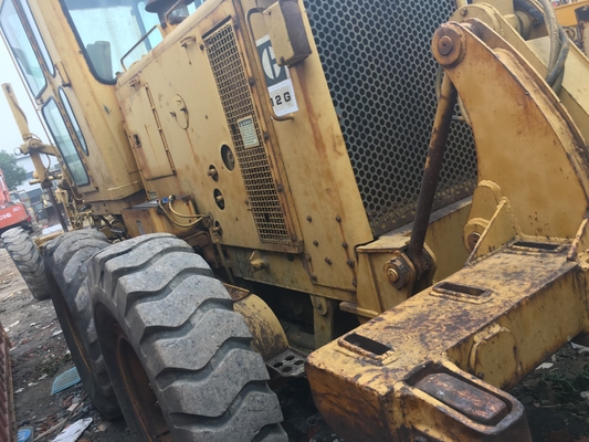 En buen estado Doble tambor de rodillo CAT 12G Usado Grader de la máquina de tierra plana de Japón