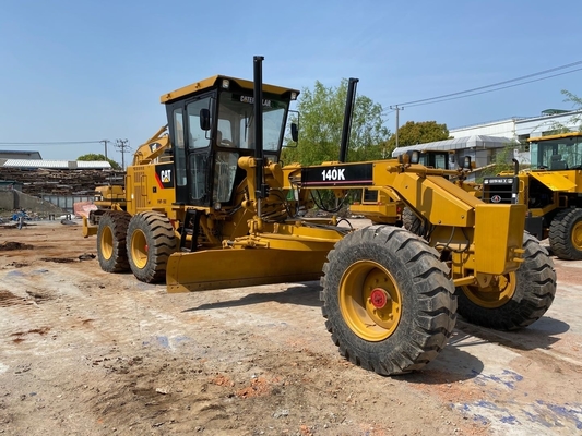 Buen rendimiento de segunda mano 140K Motor Grader Cat140 Grado usado para la construcción
