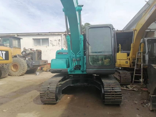 Excavadora original japonesa Kobelco SK140 en Shanghai en buen estado.
