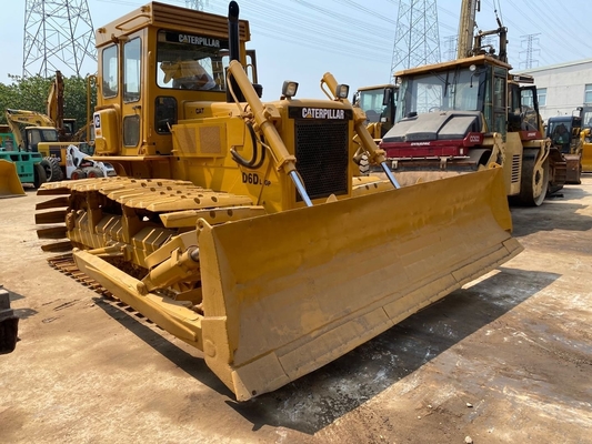 Bulldozer CAT D6D usado con cilindro hidráulico y bomba Liyuan en excelentes condiciones
