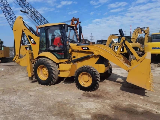 2017 año usado Japón pintura original 20ton Caterpillar 420F tipo móvil cargador de ruedas