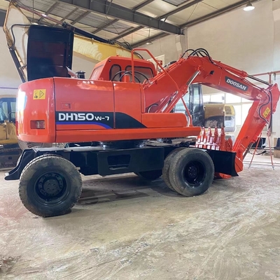 Excavadora Doosan DH150W-7 de 15 toneladas usada en Japón con cilindro hidráulico Liyuan