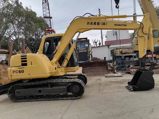 Las granjas utilizan excavadora Komatsu Japón pintura original Komatsu pc60 con 0.1m3 Capacidad de cubo