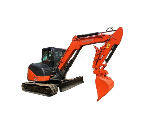 6Mini excavadora de.5 toneladas Hitachi ZX65U retroexcavadora hidráulica usada ZX65U Deft diseño Japón