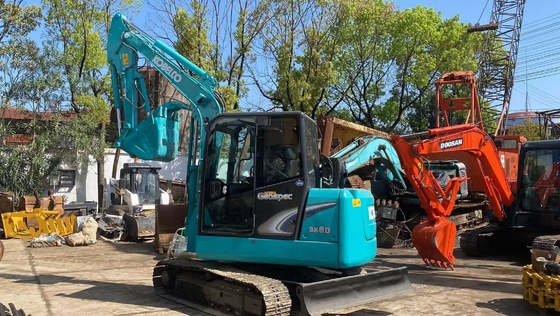 Excavadora mini KOBELCO SK60 de baja duración y cilindro hidráulico Parker