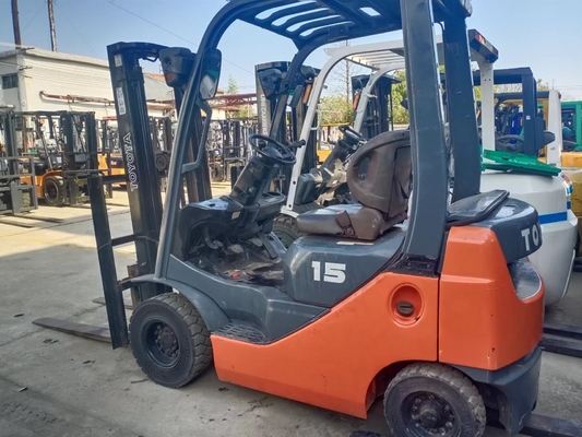 Usado Fuente de diésel Toyota FD15 Mini carretilla elevadora de horquilla Excelente condición de trabajo 1,5 toneladas