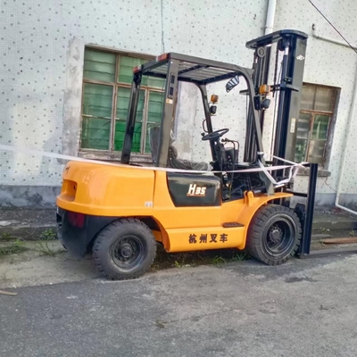 En buen estado HANGCHA H35 3.5ton camión de carga de paletas de energía diesel con ancho de tenedor de 1100 mm