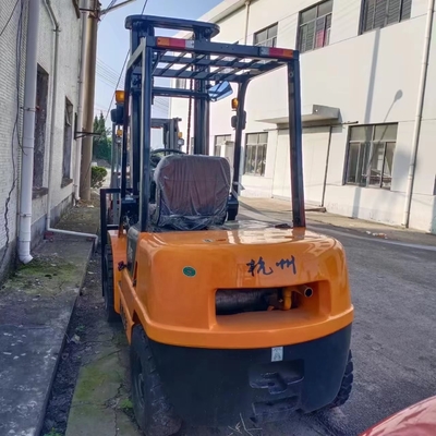En buen estado HANGCHA H35 3.5ton camión de carga de paletas de energía diesel con ancho de tenedor de 1100 mm