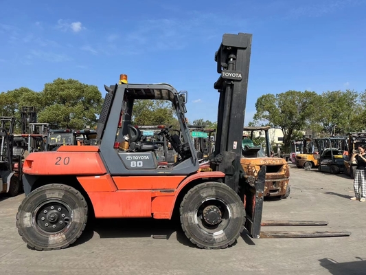Niza de rendimiento Japón original Toyota FD80 camión elevador diésel de 8 toneladas para almacén
