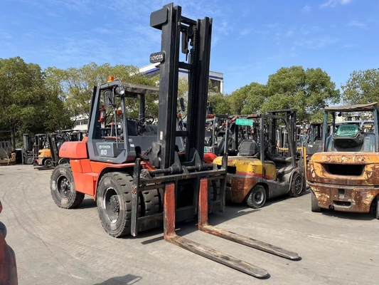 Niza de rendimiento Japón original Toyota FD80 camión elevador diésel de 8 toneladas para almacén