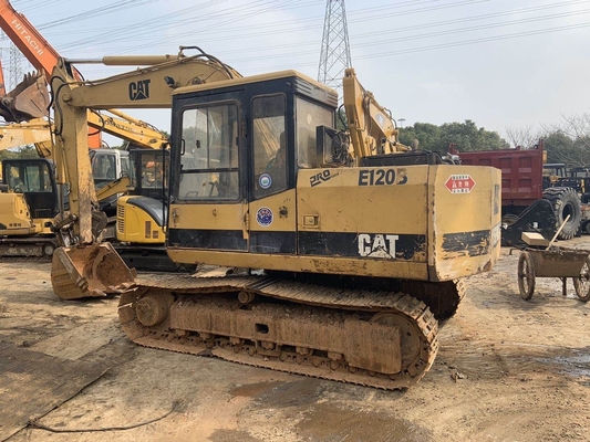 CAT E120B Excavadoras de segunda mano Excavadora con válvula hidráulica CAT y color amarillo negro