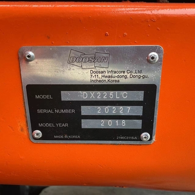 Excavadora hidráulica de segunda mano Doosan DX225LC Excavadora de segunda mano coreana