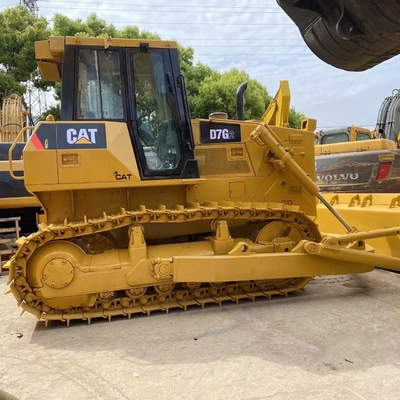 Bulldozer amarillo usado Caterpillar D7G2 con otra capacidad de cubo en promoción