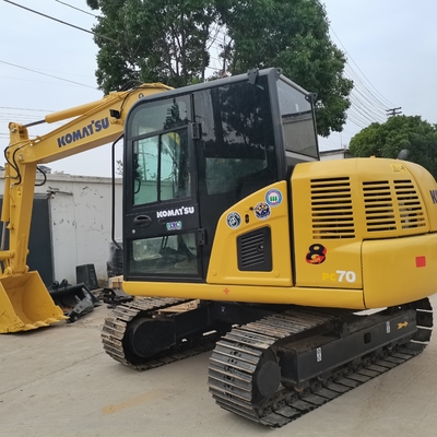 Pintura original Excavadora Komatsu PC70 de segunda mano con bajas horas de trabajo y motor