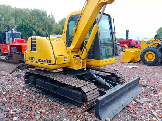 Excavadora original Komatsu PC60 de Japón de 6 toneladas Excavadora de rastreo con cubo de 0,35 m3