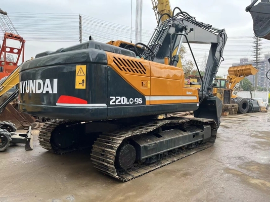 HYUNDAI 220LC-9 amarillo excavadora de segunda mano de 22 toneladas buen rendimiento y pocas horas de trabajo