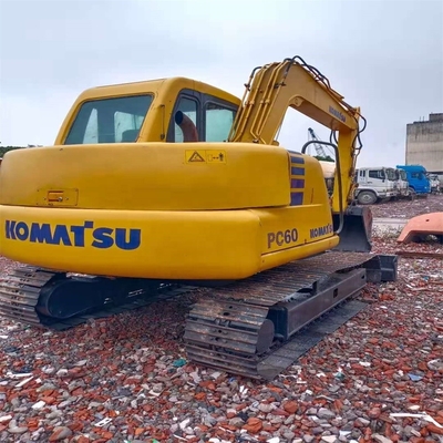 Excavadora Komatsu PC60 de segunda mano con buen sistema hidráulico y motor original de Japón