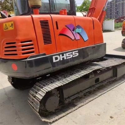 Excavadora original Doosan DH55 con capacidad de cubo de 0.3M3 y peso operativo de 5.5TON