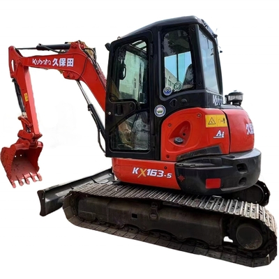 Japón Original KUBOTA KX163 Mini Excavadora de 6 toneladas máquina de construcción de rastreo en stock
