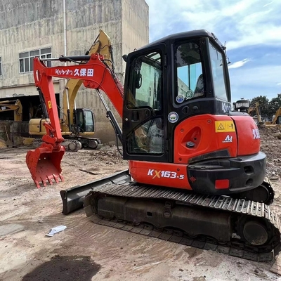 Japón Original KUBOTA KX163 Mini Excavadora de 6 toneladas máquina de construcción de rastreo en stock