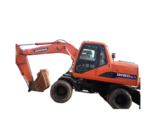 Excavadora de ruedas usadas DOOSAN 150W-7 Excavadora de 15 toneladas con capacidad de cubo de 0.7m3