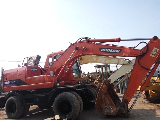 Excavadora de ruedas usadas DOOSAN 150W-7 Excavadora de 15 toneladas con capacidad de cubo de 0.7m3