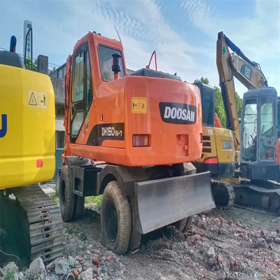 DH150W-7 Excavadora de ruedas Doosan en buen estado con válvula hidráulica