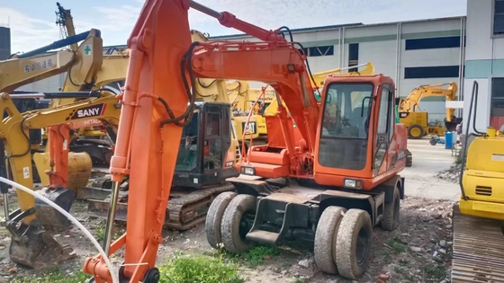 DOOSAN DH150w-7 excavadora de ruedas pintura original y 16000 KG en stock para la construcción