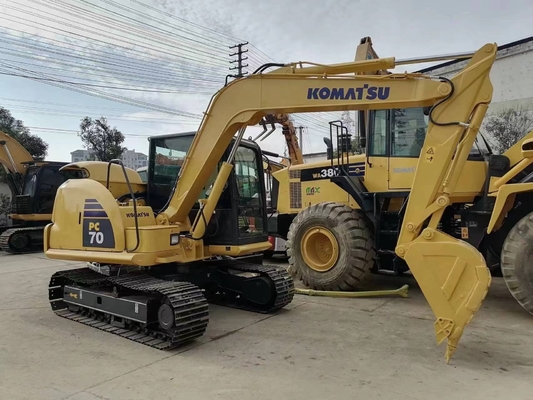 Excavadora Komatsu PC70 Excavadora de rastreo 0,32M3 Capacidad de cubo Excavadora original importada de Japón