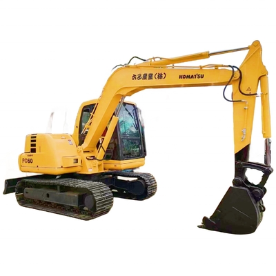 Excavadora Komatsu PC60 con excavadora de rastreo importada de Japón, con motor original y baja duración de trabajo
