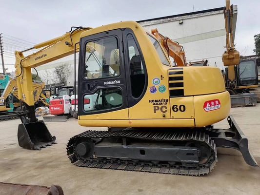 Excavadora Komatsu PC60 con excavadora de rastreo importada de Japón, con motor original y baja duración de trabajo
