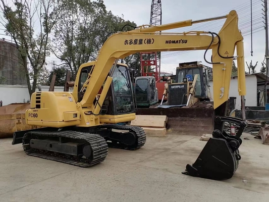 Excavadora Komatsu PC60 con excavadora de rastreo importada de Japón, con motor original y baja duración de trabajo