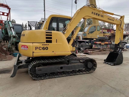 Excavadora Komatsu PC60 con excavadora de rastreo importada de Japón, con motor original y baja duración de trabajo