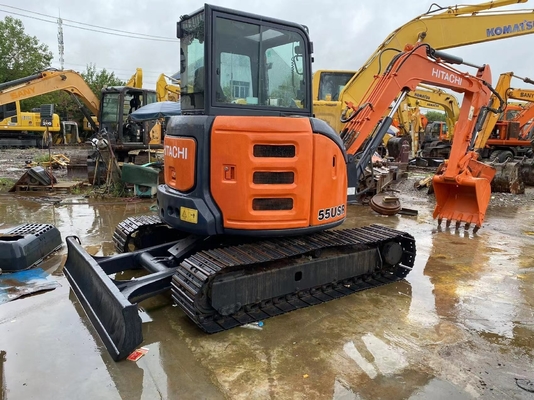 Mini Excavadora HITACHI ZX55 Usada Excavadora pequeña de 5,5 toneladas con alta eficiencia de trabajo