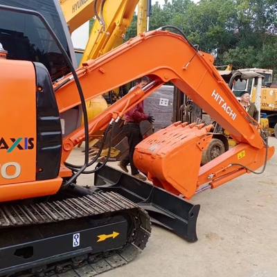 Excavadora usada Hitachi ZX70 Profundidad máxima de excavación de 4170 mm y peso de operación de 7 toneladas
