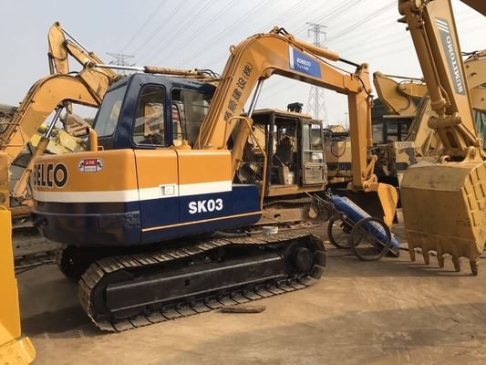 Color original utilizado KOBELCO SK03 Excavadora excavadora con horas de trabajo bajas en Shanghai