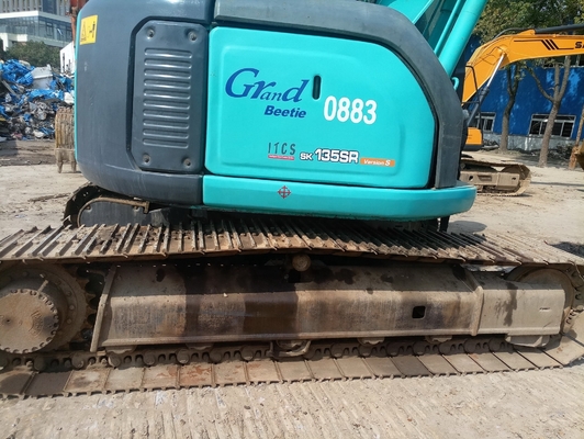 KOBELCO Excavadora de rastreo usada SK135S en buen estado original de pintura excavadora hidráulica