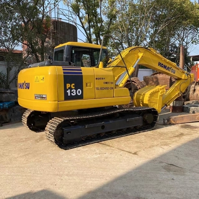 13 toneladas de peso operativo Komatsu PC130 Excavadora importada de Japón en en Shanghai Yard