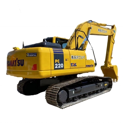 Excavadora hidráulica de excavadora de rastreo amarilla Komatsu PC220 Excavadora con bajo consumo de combustible